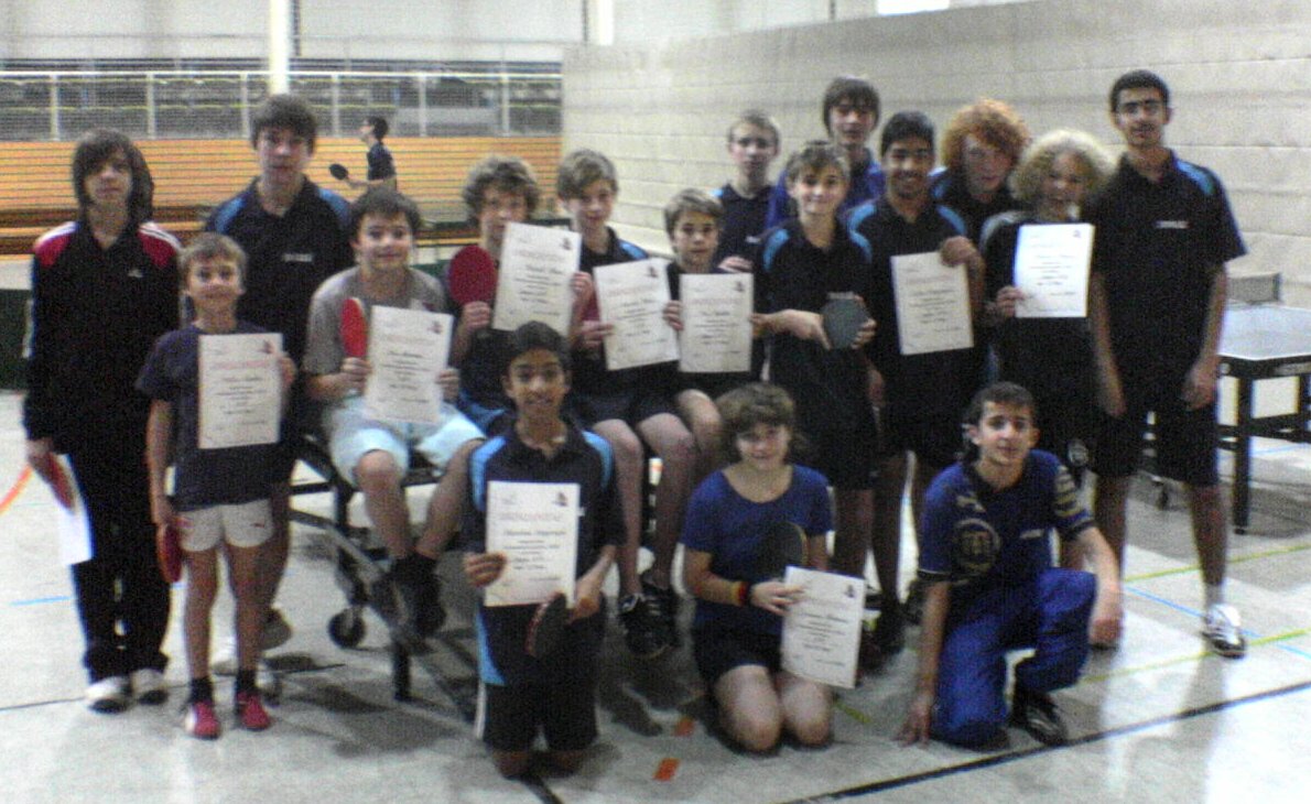 Die Teilnehmer U15/U18 Vereinsmeisterschaften 2008